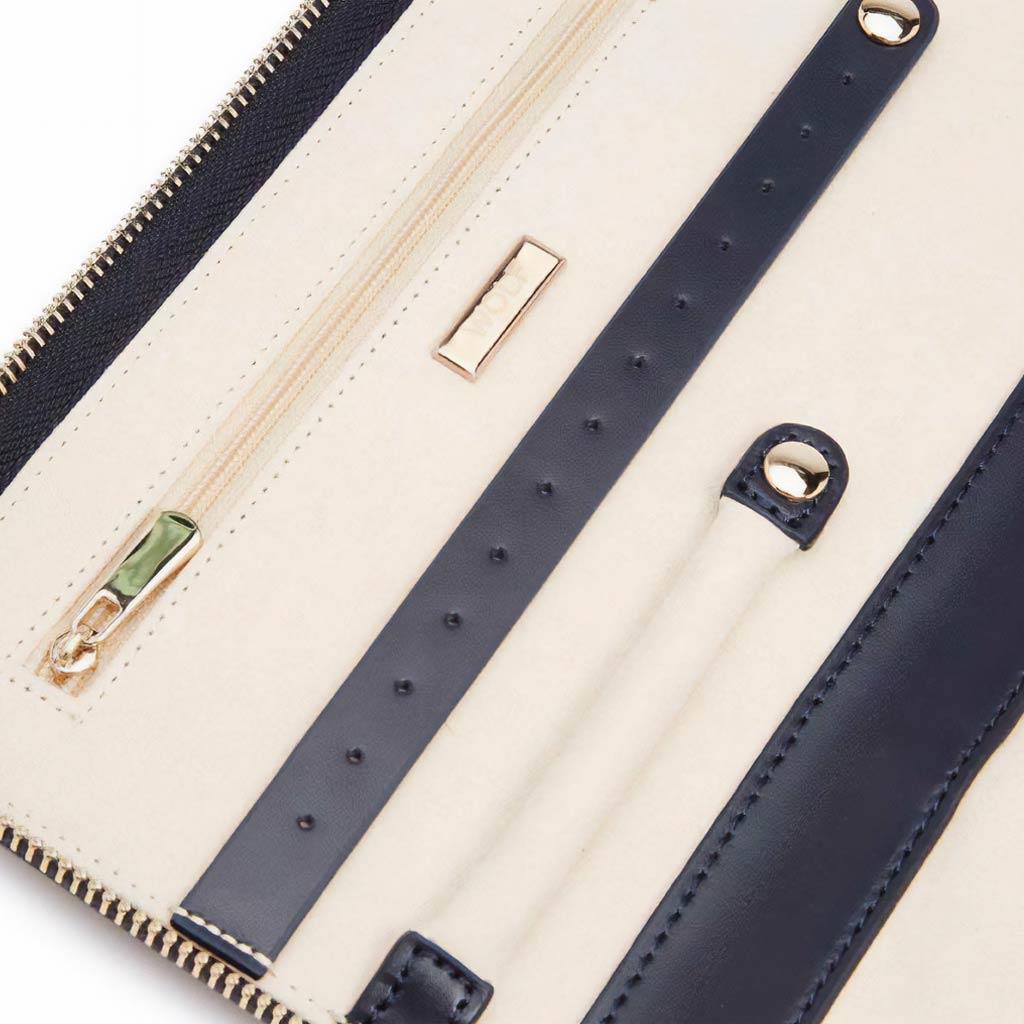 earring, ring and zipper jewelry storage in cream interior