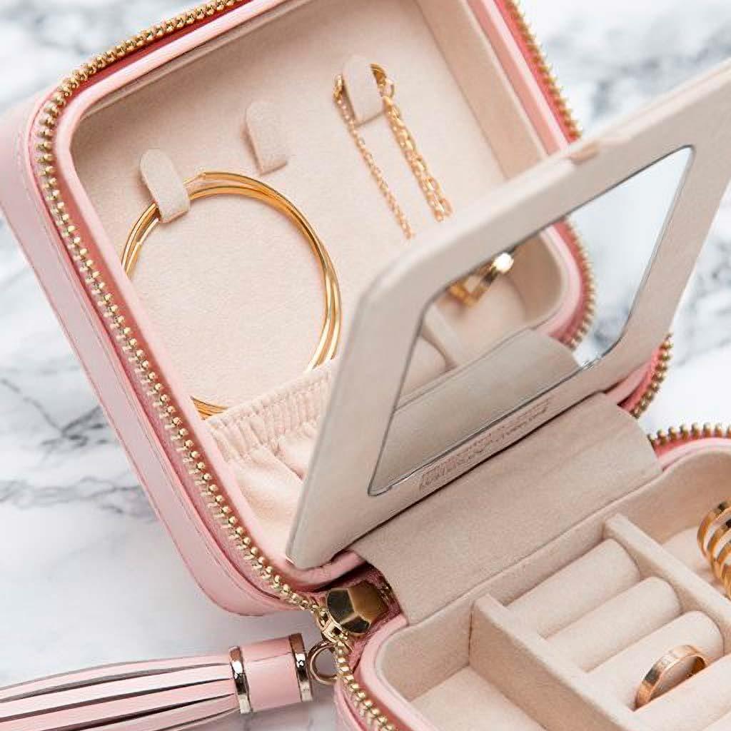 Wolf caroline travel jewelry case in pink