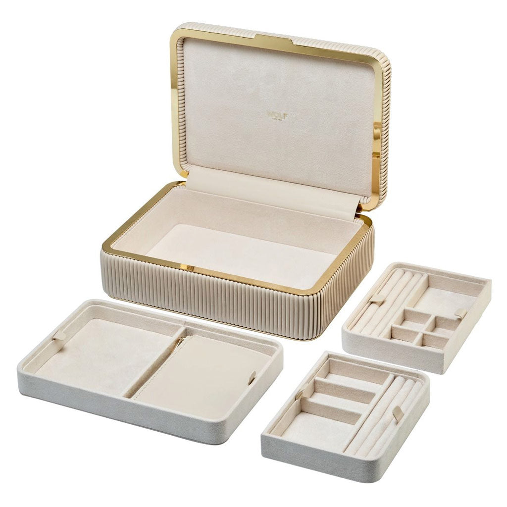 Bella Medium Jewelry Box in Bone