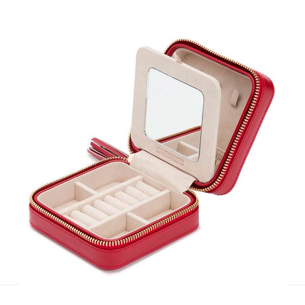 Wolf 1834 caroline travel jewelry case in red