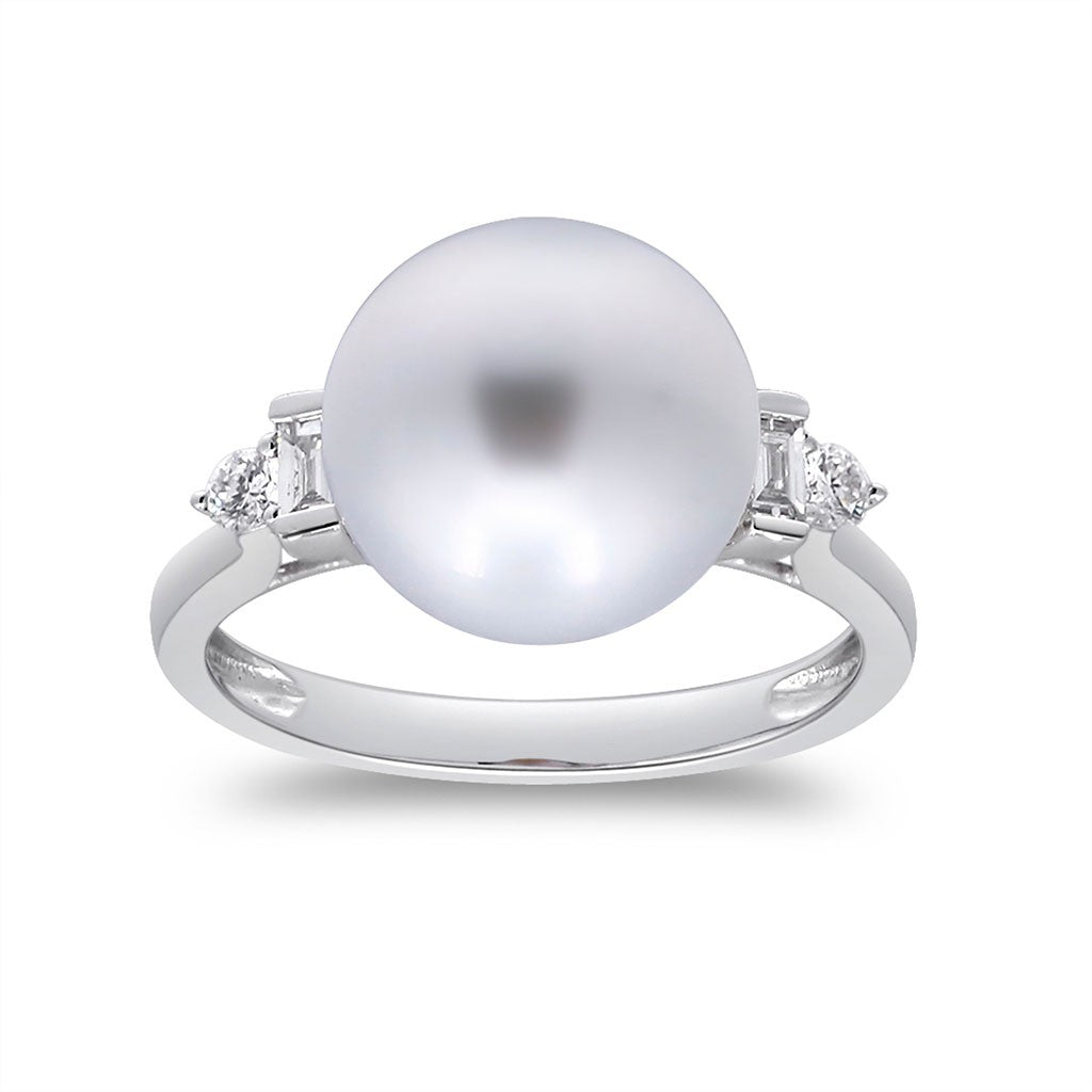 Pearl and Diamond ring at Victoria Jones Jewelry