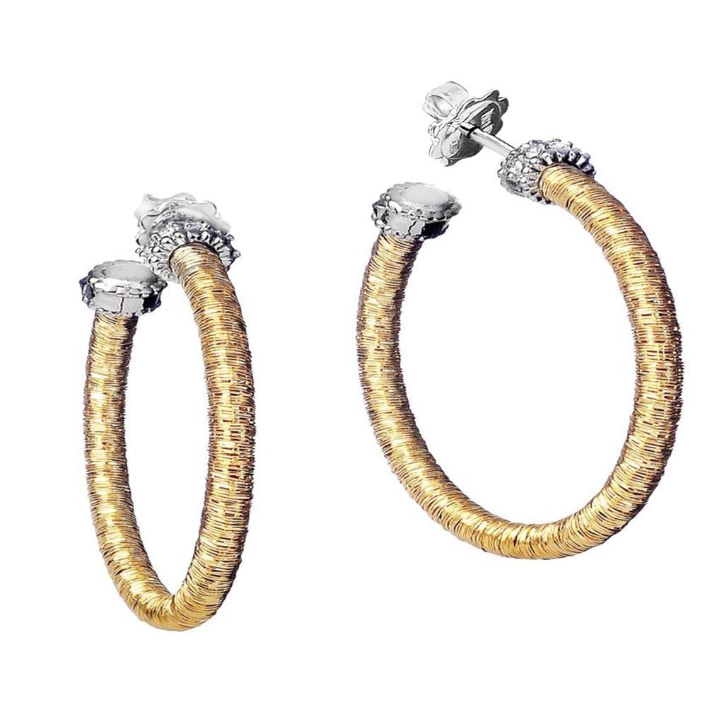 Piero Milano yellow gold hoop earrings