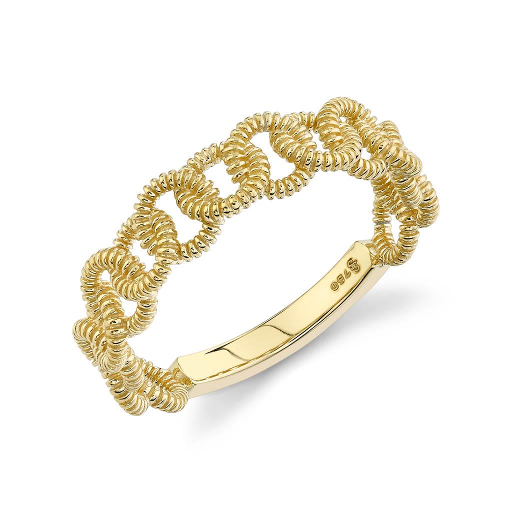 Sloane street circle 18k yellow gold ring