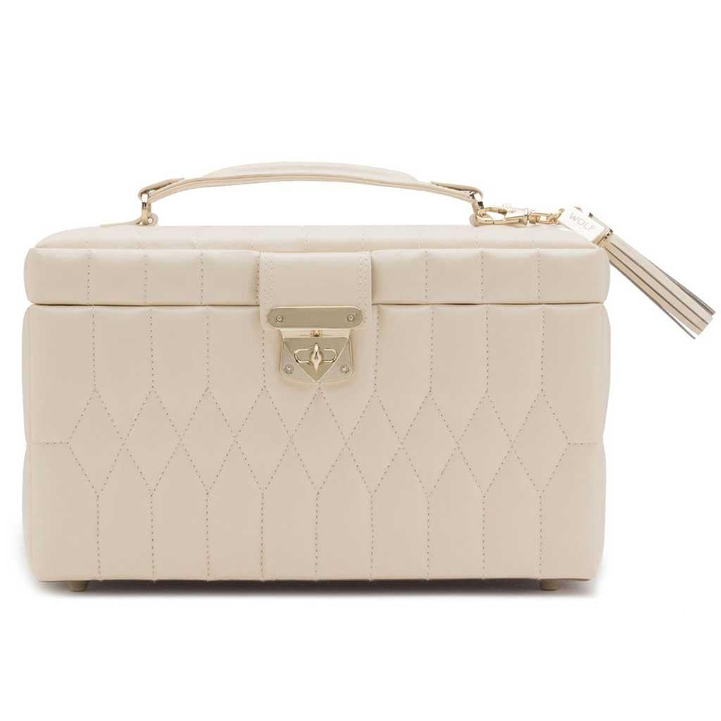 Wolf 1834 Caroline cream leather jewelry box
