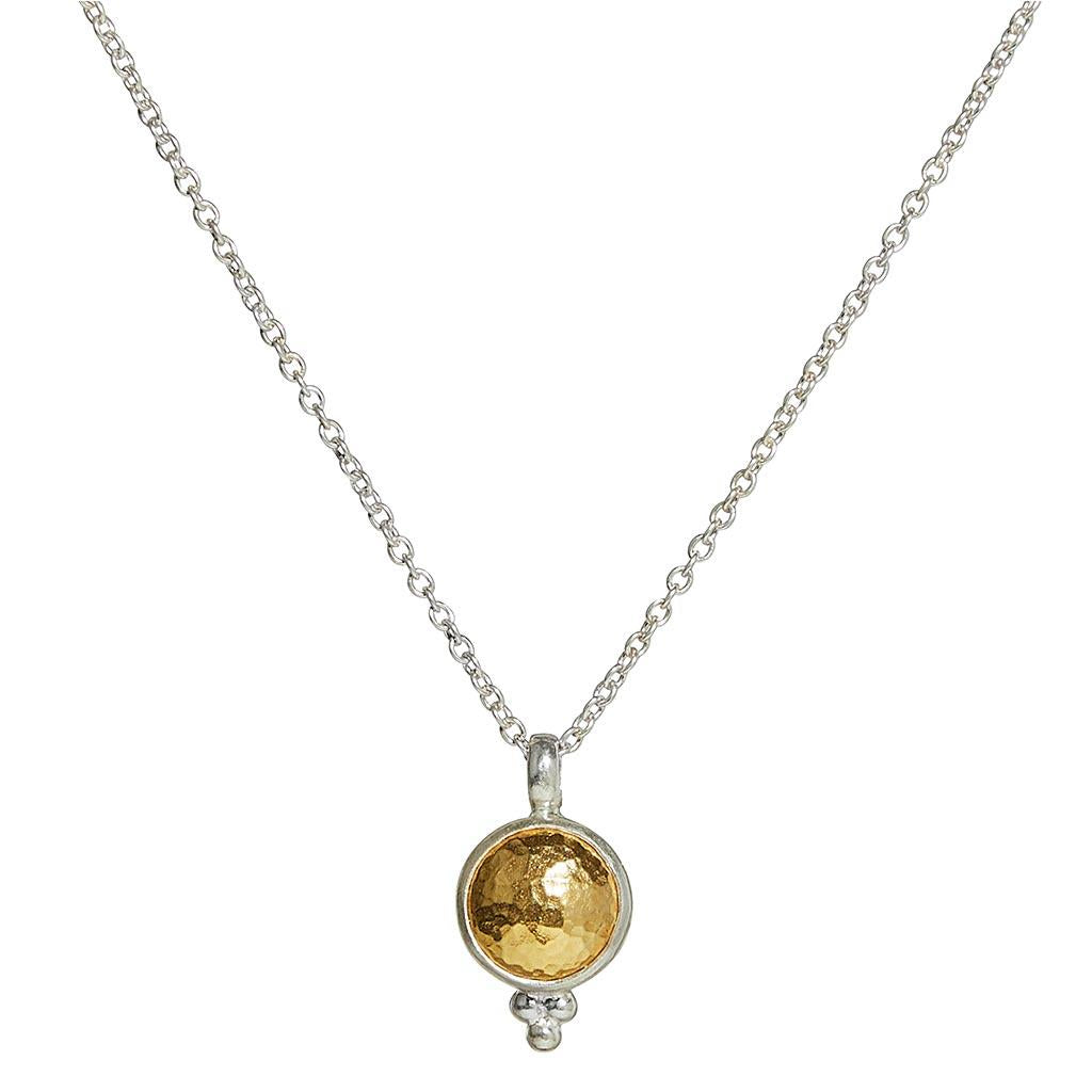 Gurhan small round amulet necklace in two-toned