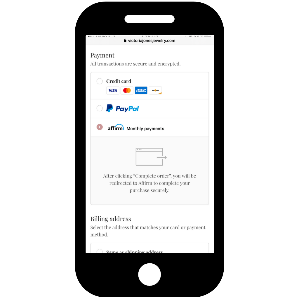checkout with affirm