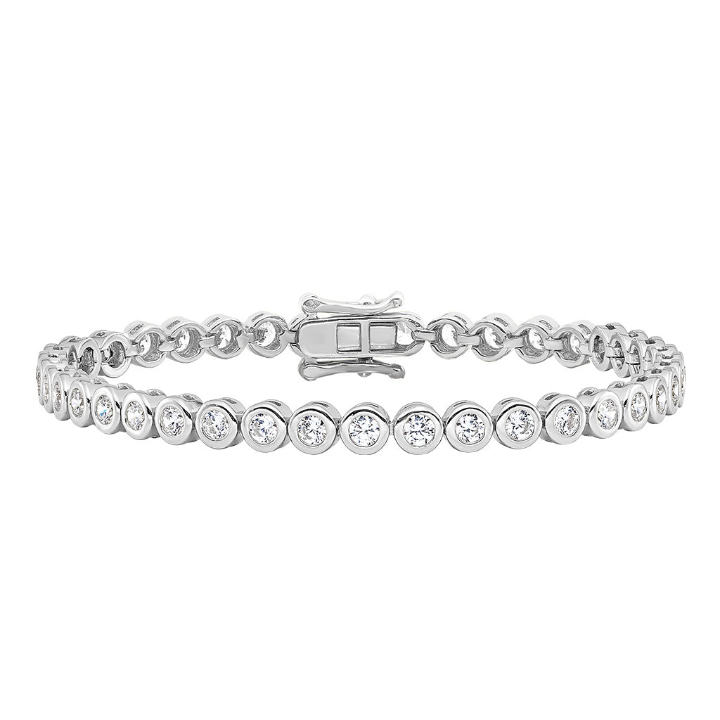 Bezel Diamond Tennis Bracelet