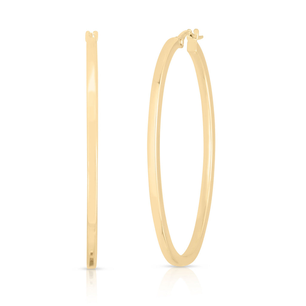 Large Gold Oval Hoops