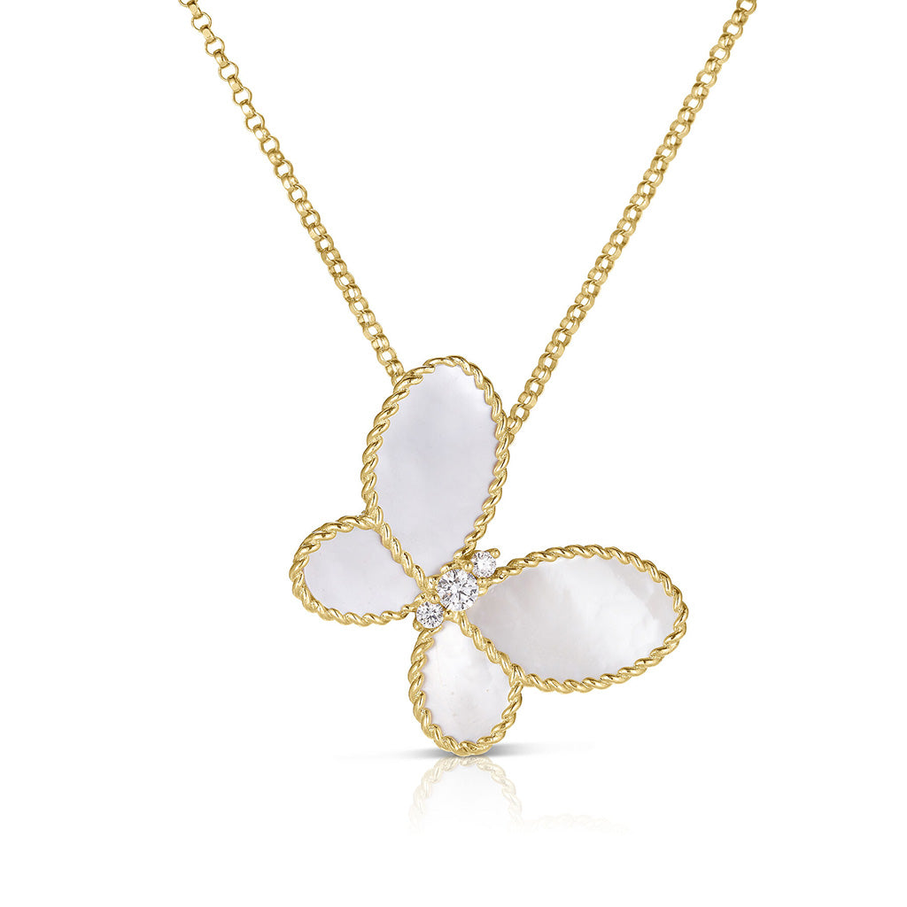 Mother of Pearl Butterfly Necklace
