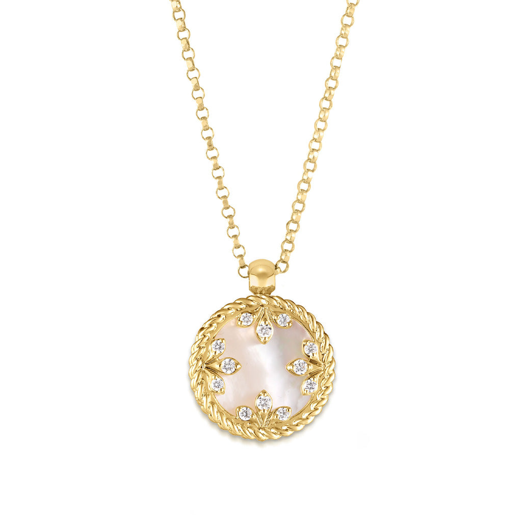 Small Mother of Pearl Medallion Pendant