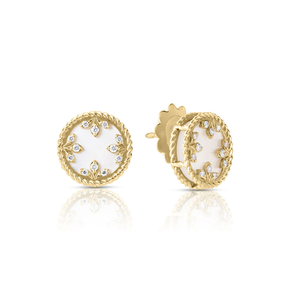 Mother of Pearl Medallion Stud