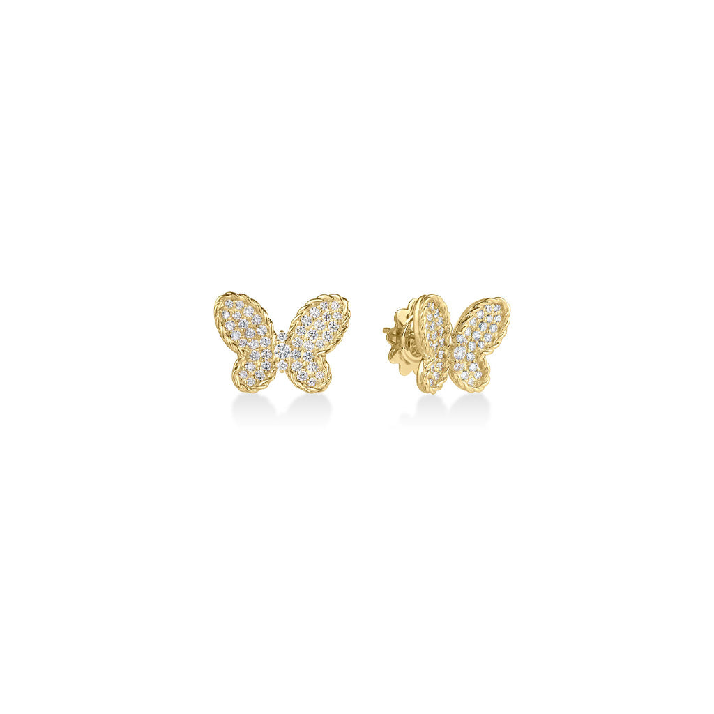 Pave Butterfly Studs