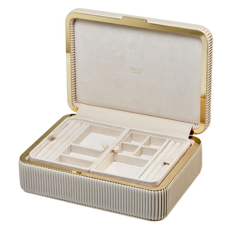 Bella Medium Jewelry Box in Bone
