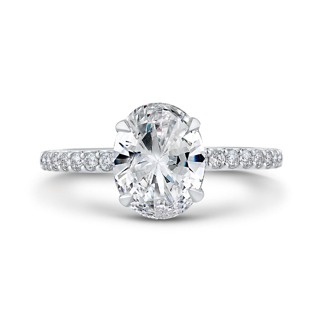 Diamond Oval Solitaire Engagement Ring