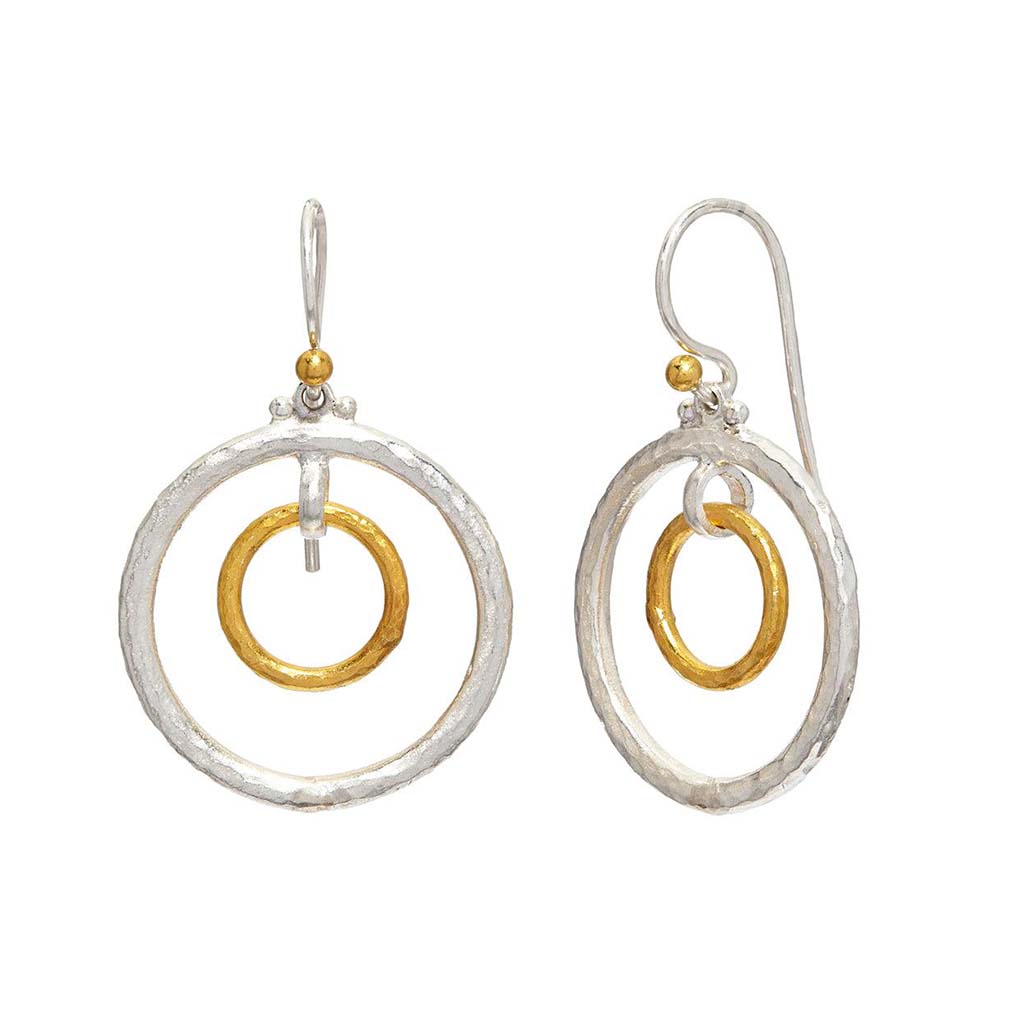 Hoopla Double Round Dangles