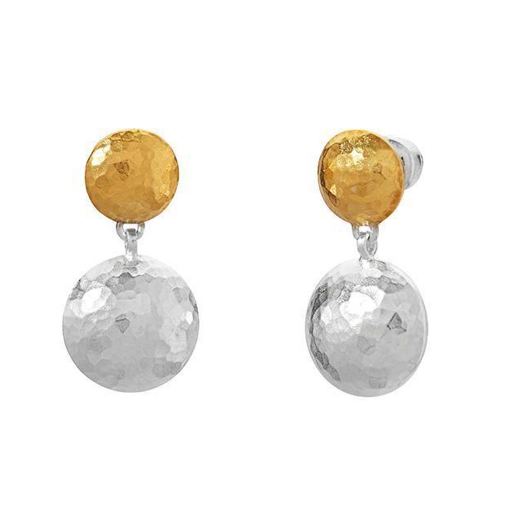 Round Spell Double Drop Earrings