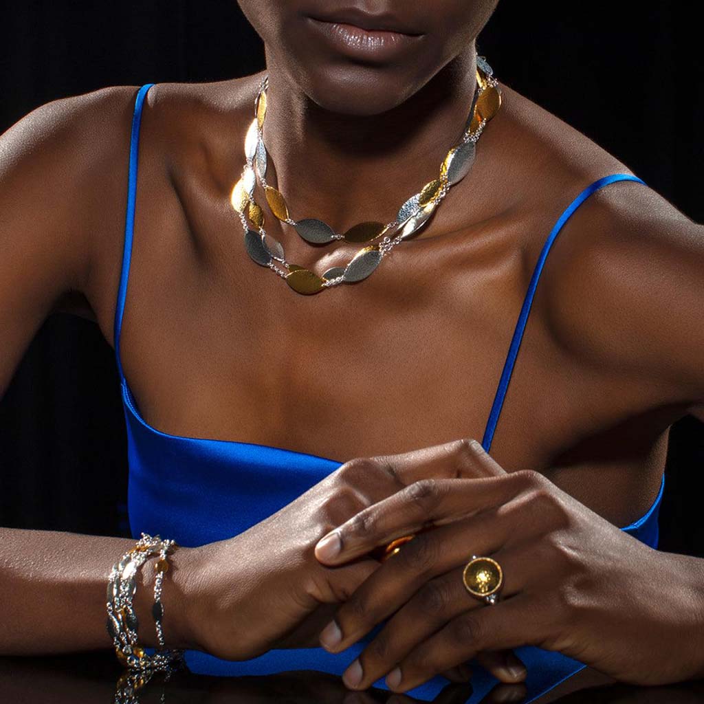 Large Willow Flake Necklace