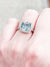 aquamarine halo gemstone ring