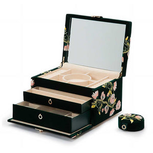 Zoe Medium Forest green jewelry storage box