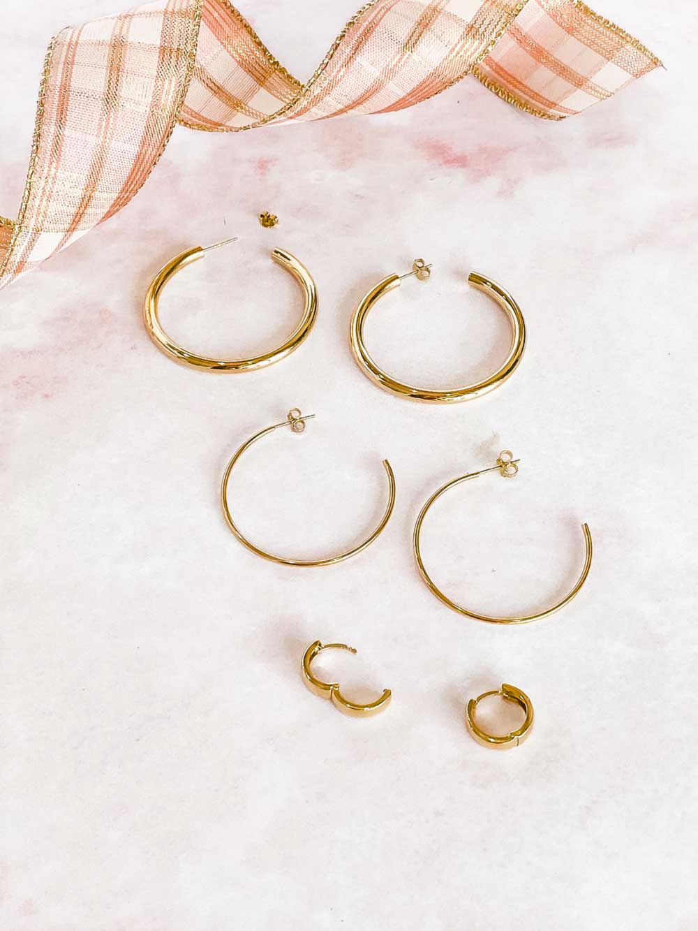 Gold hoop earrings