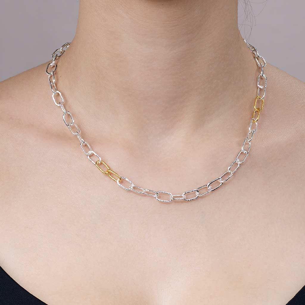 Gurhan two-toned sterling silver chain necklace at Victoria Jones Jewelry Amarillo