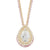 pear double halo diamond necklace