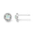 Opal Birthstone Halo Stud