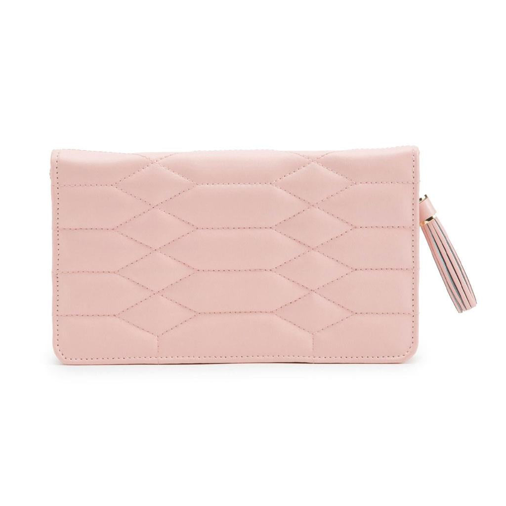 Wolf 1834 Caroline Pink Quilted Leather Portfolio