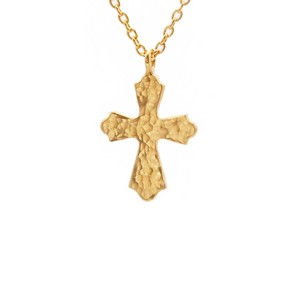Gurhan 24k yellow gold cross pendant necklace at Victoria Jones Jewelry Amarillo