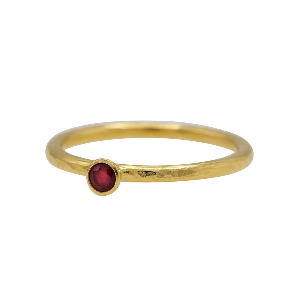 Gurhan Ruby 24k Gold Bezel ring