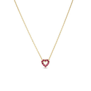 Reversible Ruby & Diamond Heart Pendant