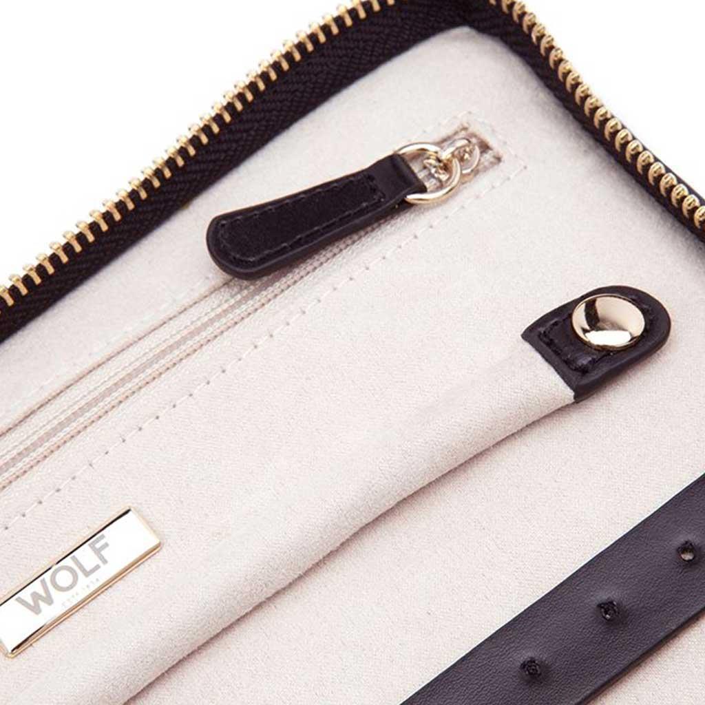 Wolf 1834 Black Caroline travel jewelry case