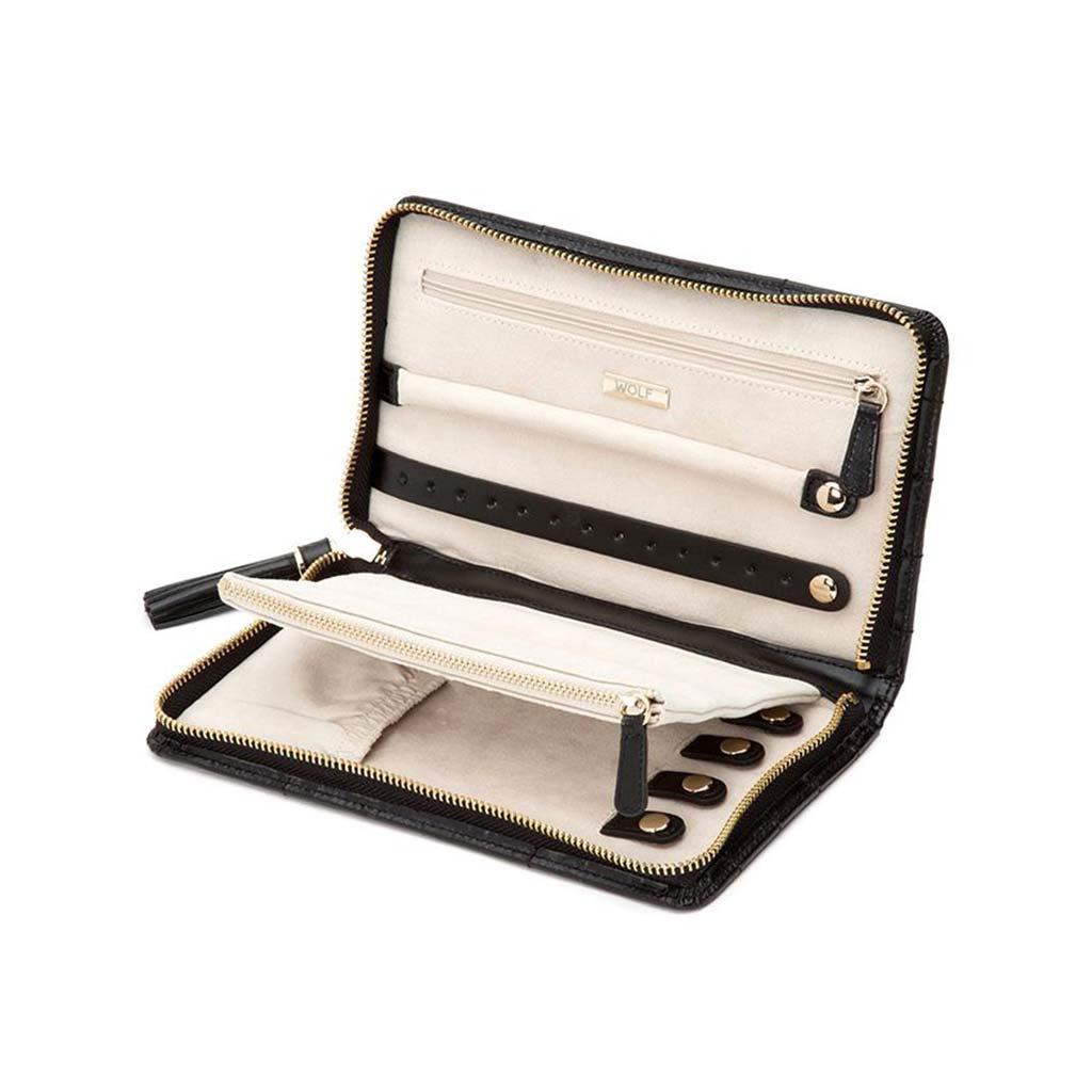 Wolf 1834 Black Caroline travel jewelry case