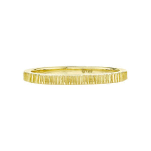Sloane street jewelry yellow gold strie 1.5mm band
