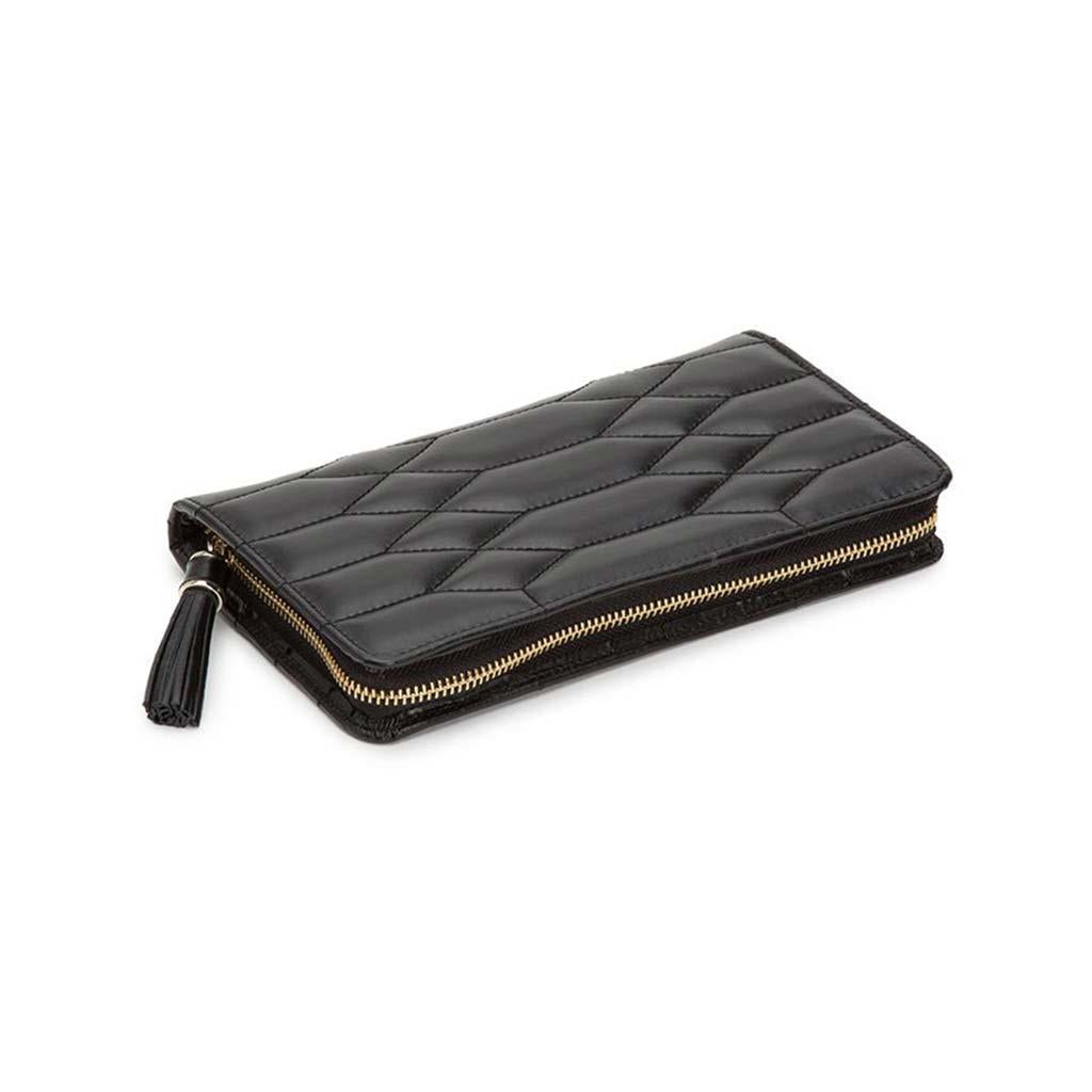 Wolf 1834 Black leather Caroline travel jewelry case