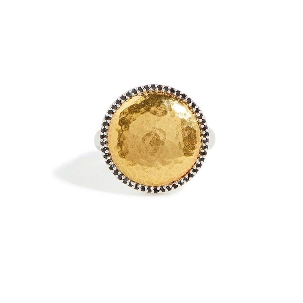 Gurhan Panther black spinel two toned ring side view