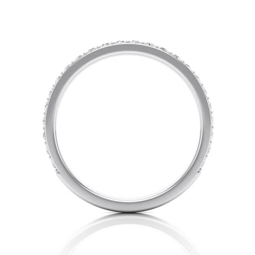 diamond white gold stacker ring