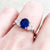 Oval Blue Sapphire Diamond Ring