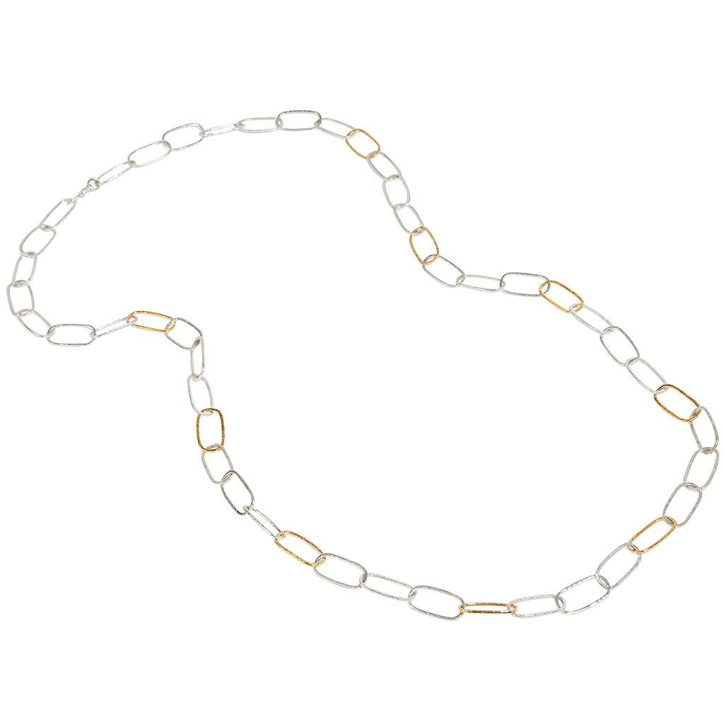 Gurhan oval link two toned necklace 