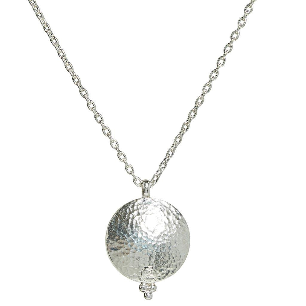 Gurhan large amulet necklace in two-toned sterling silver 24k gold overlay