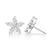 14k white gold marquise diamond earring studs floral