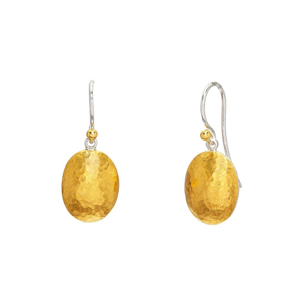 Gurhan oval drop earrings in two-toned