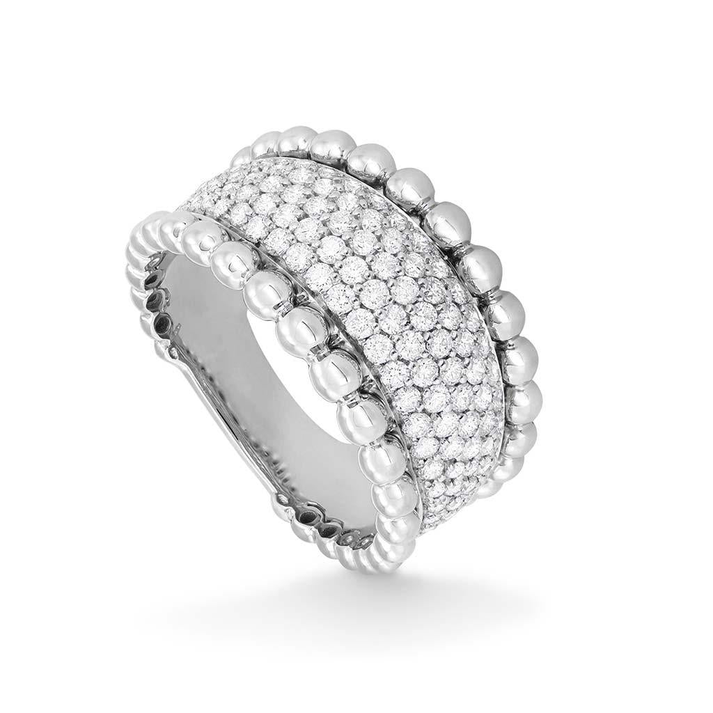Piero Milano Dot white gold pave diamond ring