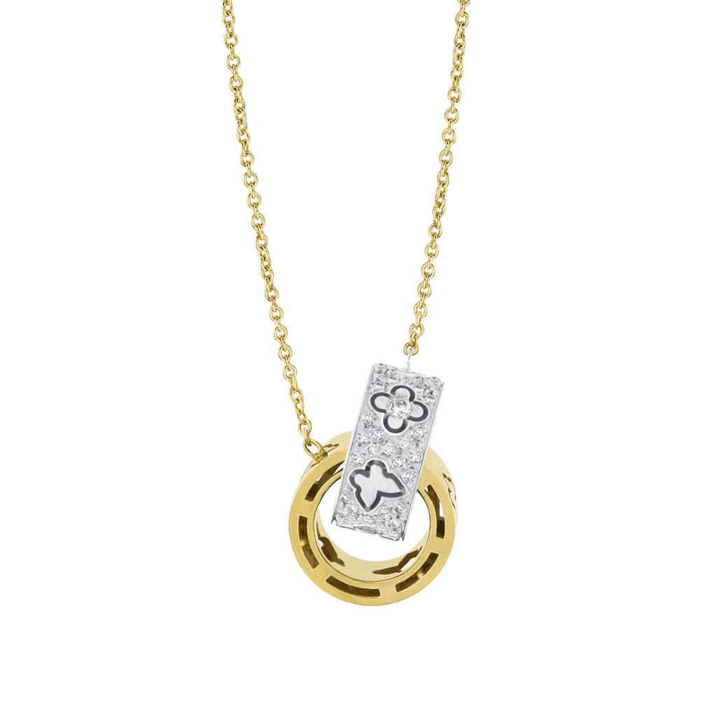 Piero Milano interlocking circle necklace in 18k gold