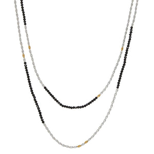 Olive Black Spinel Cluster Necklace