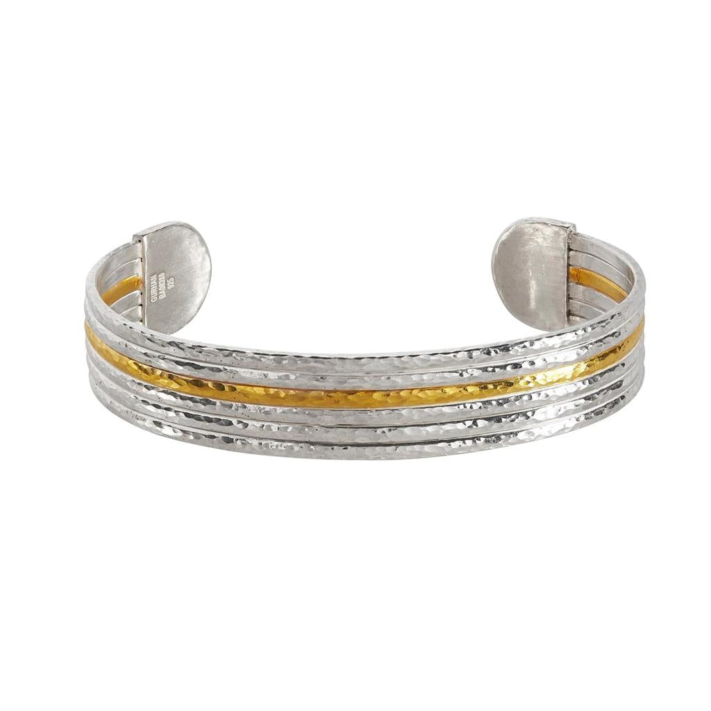 Gurhan Mango cuff bracelet in sterling silver and 24k yellow gold overlay