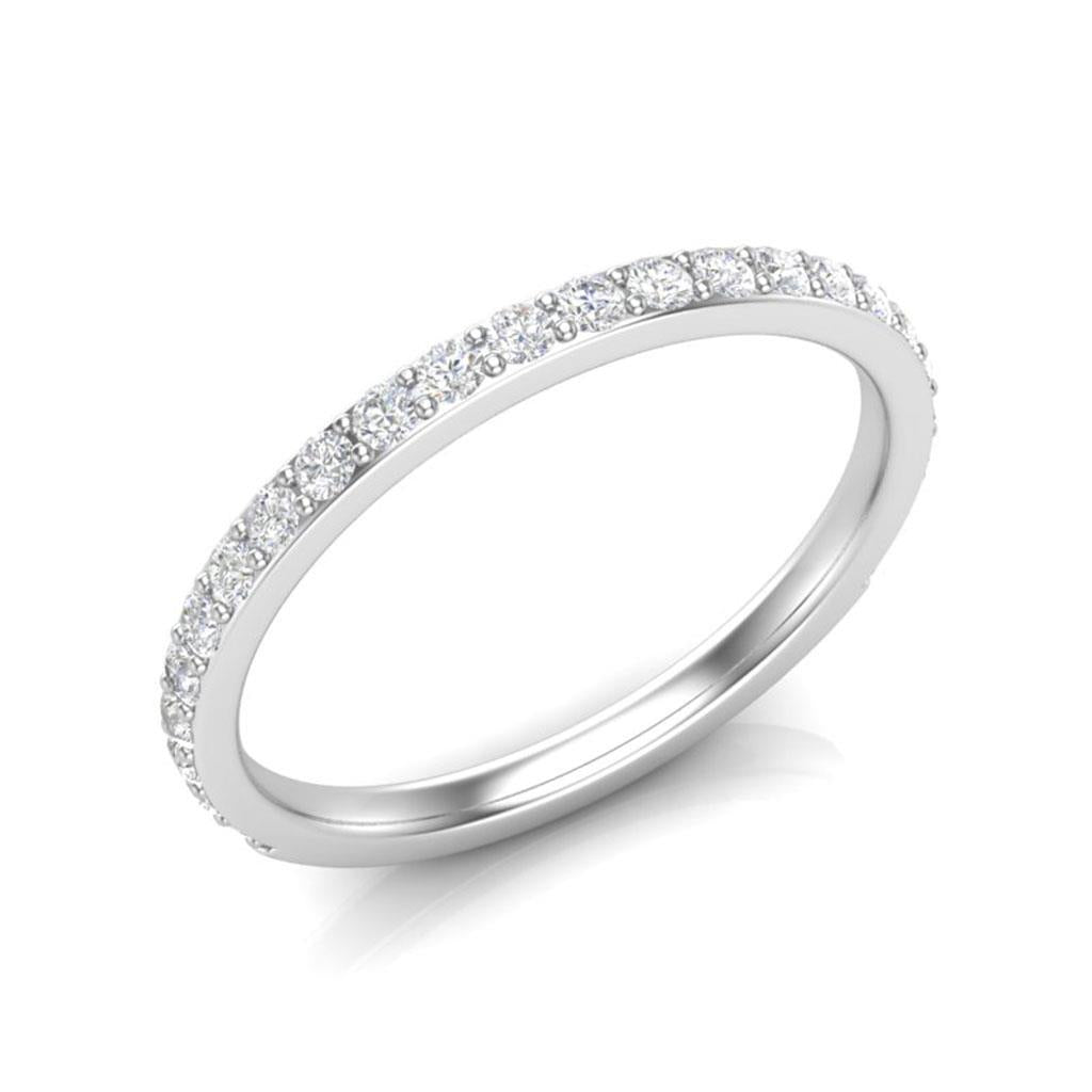diamond white gold band