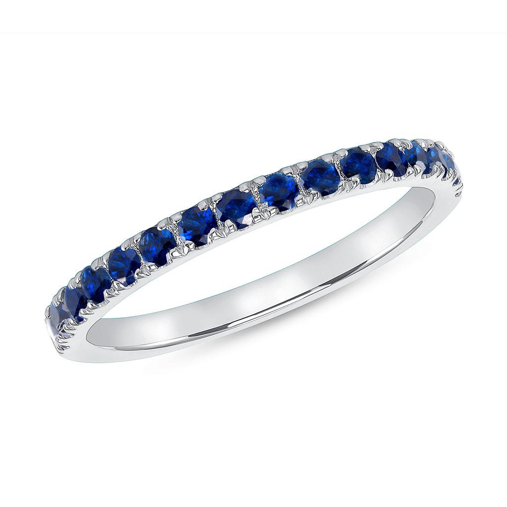 Blue Sapphire white gold band in Amarillo