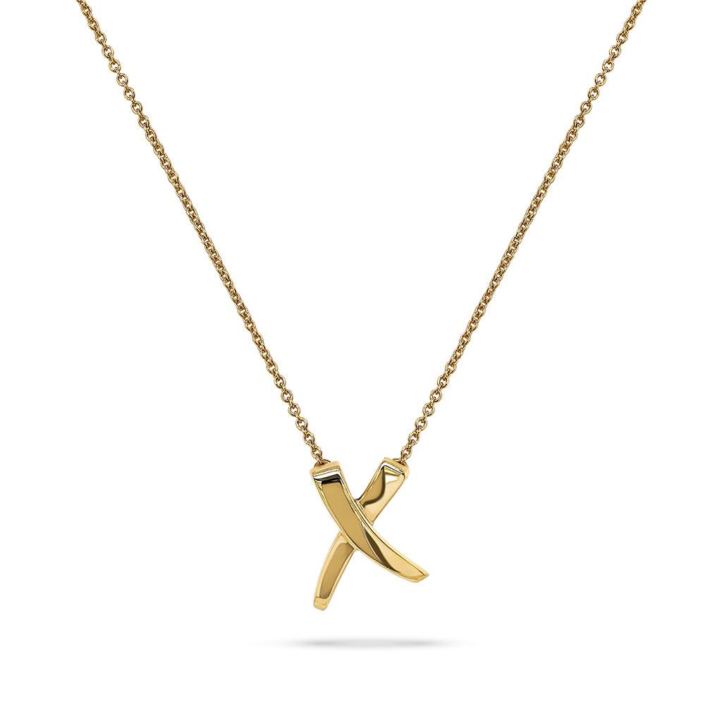 Tiffany 18金　片方のみ Tiffany Estate X Pendant 18k Yellow Gold - Victoria Jones Jewelry