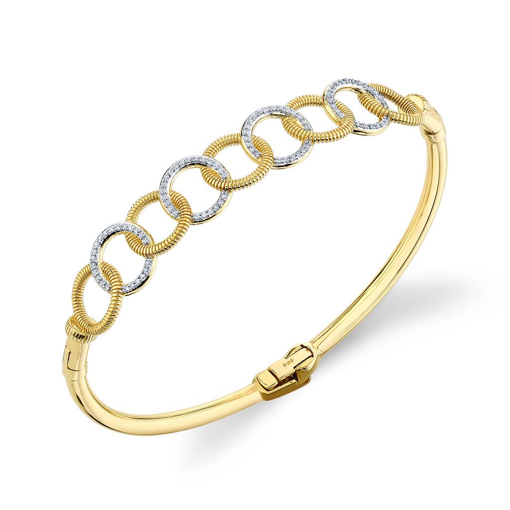 Sloane Street circle diamond bangle bracelet